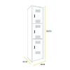 AirStore Trio: Locker Metálico de 3 Puertas con Compartimento Superior y Ventilación