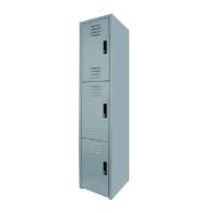 AirStore Trio: Locker Metálico de 3 Puertas con Compartimento Superior y Ventilación