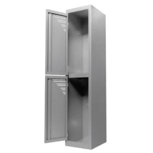 EleganceLocker 2: Locker Metálico de 2 Puertas con Diseño Elegante