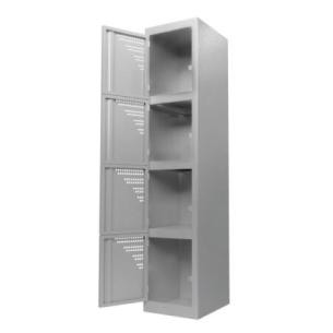 EleganceLocker 4: Locker Metálico de 4 Puertas con Diseño Elegante